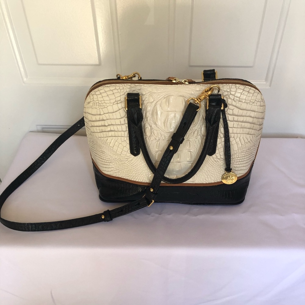 Brahmin Sugar Tri Color Vivian Dome Satchel